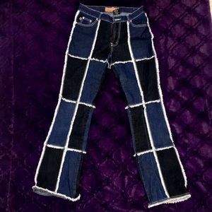 Black & Blue patched Jeans